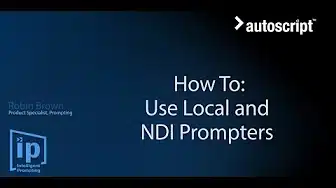 Use Local and NDI Prompters