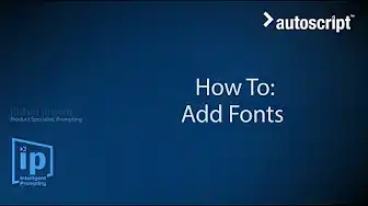 How To: Add Fonts